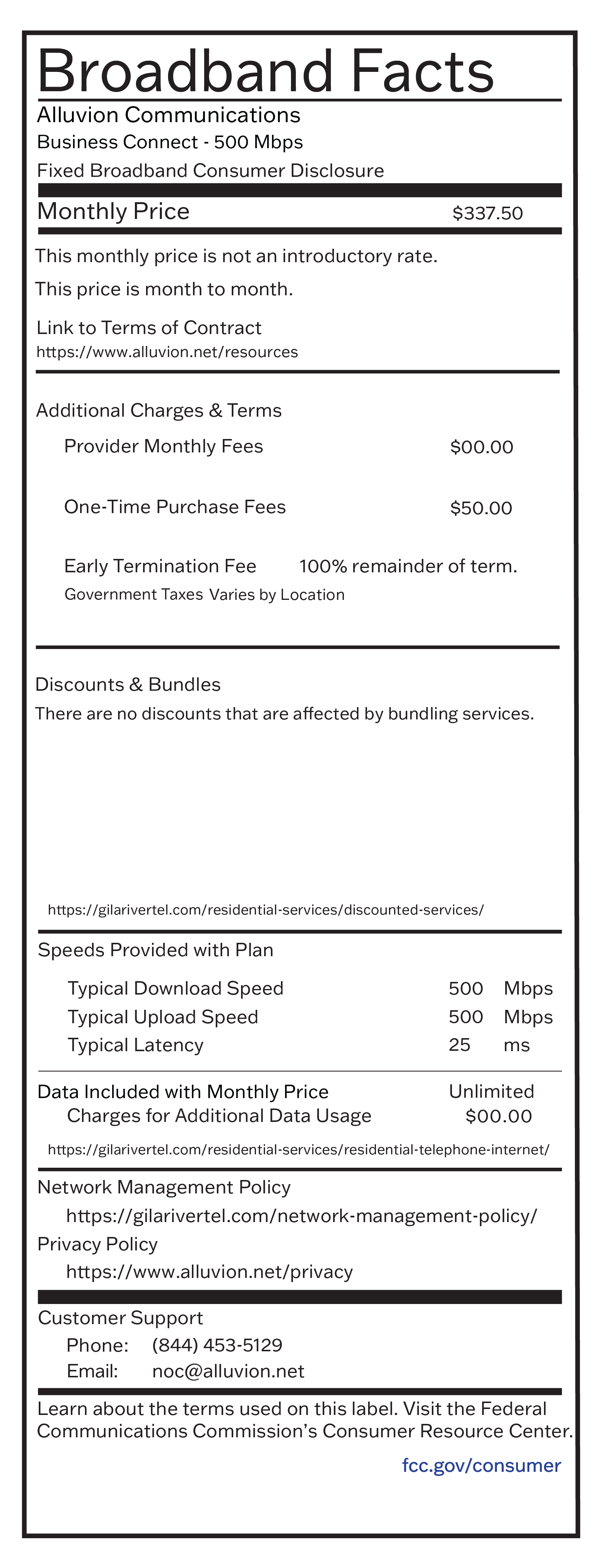 Broadband Facts - 500MBPS